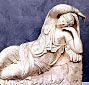 Carrara marble figure of Cleopatra