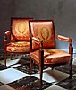 A superb set of three Directoire Fauteuils