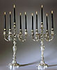 A fine pair of French silver candelabra