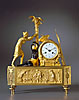 A fine Empire gilt and patinated bronze clock 