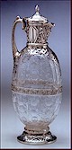 Victorian Webb glass mounted claret jug by Ch. Edwards