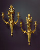 A very fine pair of Louis XVI three lights wall lights