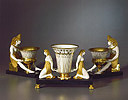 A superb set of Dagoty parcel gilt white and biscuit surtout de table