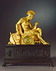 A very important Restauration gilt bronze mantle clock by L.-S. Lenoir-Ravrio