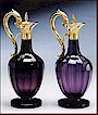 Pair of Regency amethyst claret jugs,by  Reily & Storer