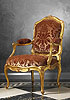 A superb Louis XV carved gilt wood fauteuil stamped B. Maucuy