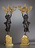 A superb and very important pair of Empire gilt and patinated bronze seven-light candelabra by Pierre-Philippe Thomire