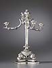 A superb and unique Victorian Sterling silver four-light candelabrum by Henry Wilkinson and Co Ltd