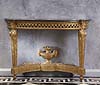 An extremely fine Louis XVI carved giltwood console with an oak framed carcass