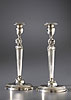 A very fine pair of Empire silver candlesticks by Jérôme Asselin most probably after a design by Charles Percier