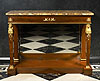 A very fine Empire gilt bronze mounted mahogany console attributed to Bernard Molitor