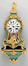 A very fine and rare Louis XV green horn and gilt bronze bracket clock