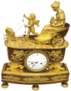  Chariot clock of the alliance between Psyché and Eros (soul and love)/ butterfly chariot, by Arnoux à Paris, ca. 1810.