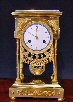 A French ormolu mantel clock by Louis Paquet à Gand, ca 1810.