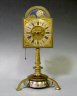 Unusual and attractive Swiss small clock with moon phase, ca 1800.