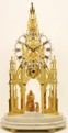 AN ENGLISH SKELETON TIMEPIECE IN THE SHAPE OF THE SCOTT MEMORIAL. CIRCA 1850.