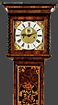 W. SKILMORE, LONDON. AN OLIVEWOOD OYSTER VENEERED MONTH DURATION MARQUETRY LONGCASE CLOCK.