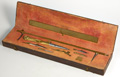Antique German brass and iron drawing set in later wooden case, mid 18th Century.