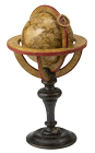 French antique, miniature terrestrial globe. c.1860.