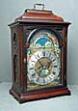 An 18th century Dutch bracket clock. Pieter Schulken Amsterdam in a plain wallnut case. H. 60 cm.