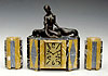 A decorative Art Deco French 'garniture de cheminee', ca 1930.