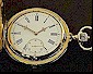 An anique 18K gold, hunter case keyless, one-minute tourbillon regulator pocket watch attributed to Albert Pellaton-Favre, Le Locle, circa 1905.
